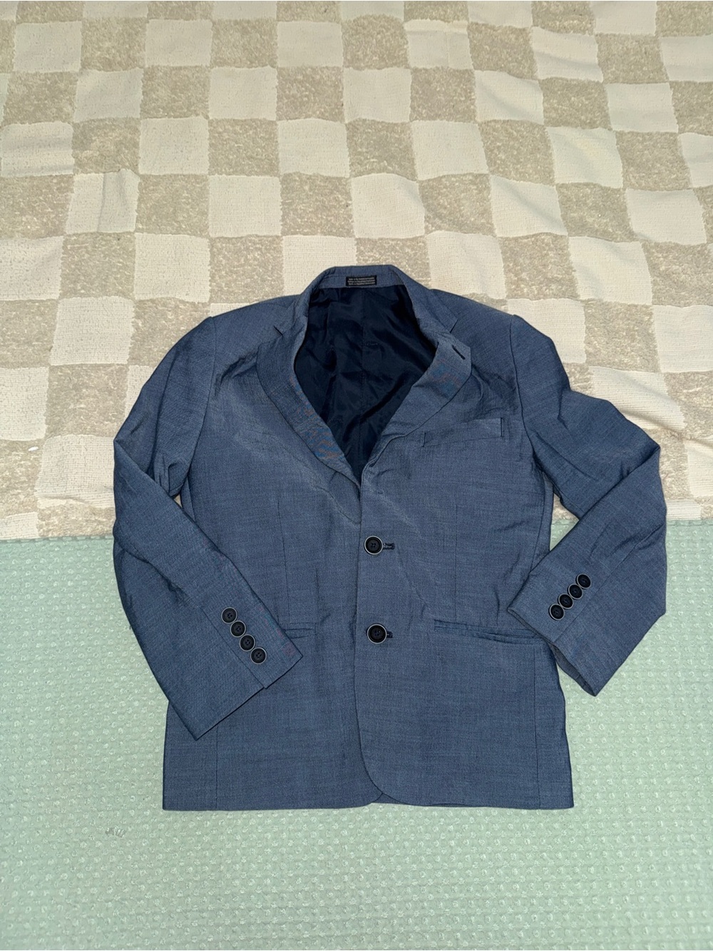 Calvin Klein Boys Blue Two Button Notch Lapel Blazer Jacket Size 8 Regular